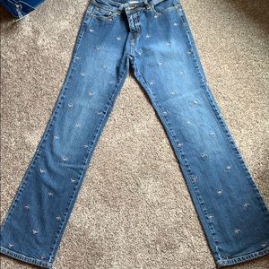 Lilly Pulitzer embroidered jeans